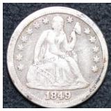 1849 Seated Liberty Dime