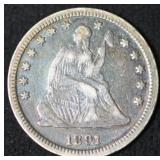 1891 Seated Liberty Quarter