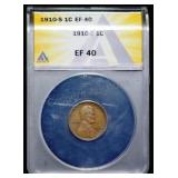 1910-S Lincoln Cent XF40 ANACS