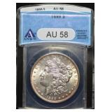 1899 Morgan Silver Dollar AU58 ANACS