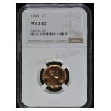 1953 Lincoln Cent PF67 RD NGC