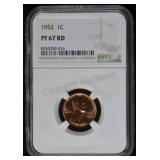 1952 Lincoln Cent PF67 RD NGC