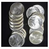 1924 Peace Silver Dollars BU roll x20