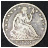 1853-O Seated Liberty Half Dollar