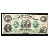 Citizens' Bank of Louisiana $10 obsolete