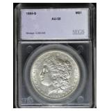 1884-S Morgan Dollar AU58 SEGS