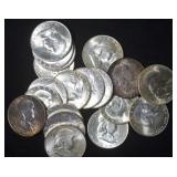 1948-D BU Roll of Franklin Half Dollars