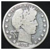 1913 Barber Half Dollar