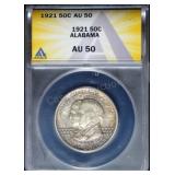 1921 Alabama Classic Commem AU50 ANACS