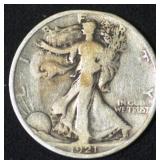 1921 Walking Liberty Half Dollar