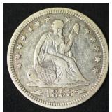 1853 Seated Liberty Quarter