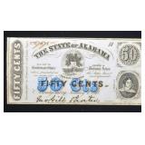 The State of Alabama 50 Cent note 1863 CSA