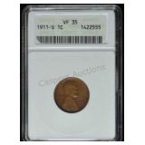 1911-S Lincoln Cent VF35 ANACS Soap