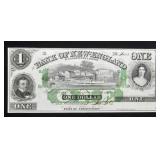 Bank of New England $1.00 Obsolete banknote