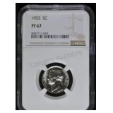 1953 Jefferson Nickel PF67 NGC