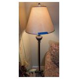BRONZE FLOOR LAMP W/SHADE & 3-WAY BULB