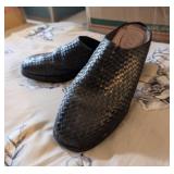 NICOLE RAFTER MULE SHOES, SZ 9, BLACK