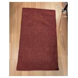 RED BRICK COTTON THROW RUG