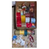 ASSTD RIBBON #3, RED, GOLD, WINE, BLUE/WHITE
