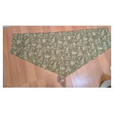 2PC WAVERLY CURTAIN VALANCES, GREEN/BEIGE