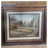 FRAMED SIGNED COUNTRY SCENE ARTWORK
