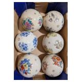 6PC DECORATIVE CERAMIC BOWL FILLER ORBS