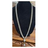 VTG/ANTQ BEADED NECKLACE & TASSLE
