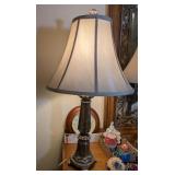 TABLE LAMP #1, 3-WAY BULB, METALLIC FINISH