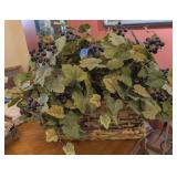 BASKET W/GRAPE VINE & GRAPE ARRANGEMENT