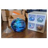 HAND BLOWN GLASS ART OIL CANDLE