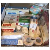 ASSTD FIRST AID ITEMS, BANDAIDS, TAPE, COBAN,