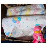 ASSTD BABY BLANKETS, TOYS, DIAPER PIN