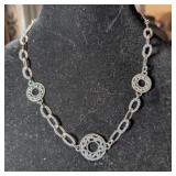 SILVER TONE NECKLACE MARKED '925'