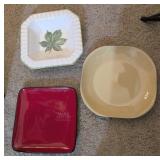 3PC ASSTD SERVING DISHES, BOWL, PLATTERS