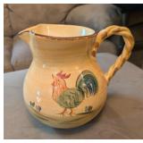 CERAMIC ROOSTER PITCHER