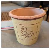 ITALIAN CERAMIC ROOSTER PLANTER