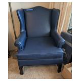 VTG BLUE WING BACK ARM CHAIR