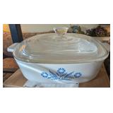 CORNINGWARE 1-QT BAKING DISH W/CLEAR GLASS LID