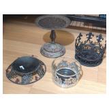 ASSTD METAL CANDLE HOLDERS, SILVER PLATE, OTHER