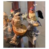 CERAMIC BIRDS,ORANGE SCULPTURE #2
