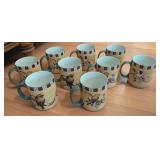 9PC LENOX WINTER GREETINGS EVERYDAY CARDINAL,