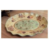 GIFTCRAFT CERAMIC PLATTER, RUFFLE RIM