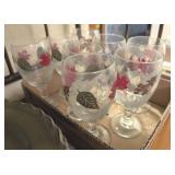 8PC LIBBEY FOOTED FALL GOBLETS