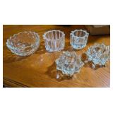 5PC ASSTD GLASS CANDLE HOLDERS, OTHER