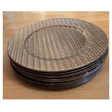 12PC CHARGER PLATES, WOVEN PATTERN