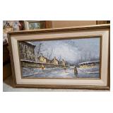 FRAMED ARTWORK, OIL ON CANVAS, SIGNED, WINTER