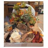 ASSTD FALL DECOR SCARE CROW PLANTERS, FOLIAGE