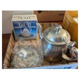 VOLLRATH STEEL WARE TEAPOT & TEA STEEPER W/TRAY