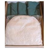 IRISH LINEN TEA COZY-NIP & 4PC SILVER CLOTHS