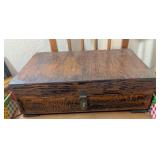 VTG WOOD AND METAL KEEPSAKE BOX